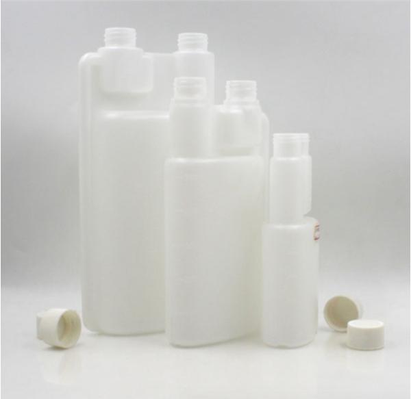 Pescoço dobro 1000ml dos tamanhos químicos das garrafas de água três do exercício do HDPE