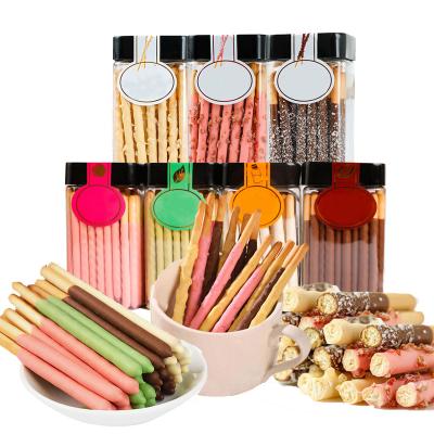 HACCP/BRC Certificate Cookie Sticks With Dip Chocolate Milk Flavor Customization