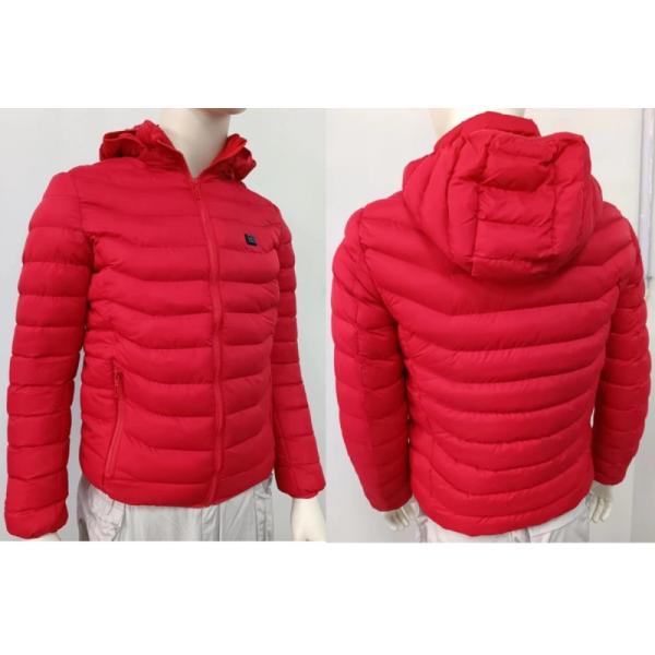4 Heating Zones Electric Heated Jacket hoodie S Red men and women