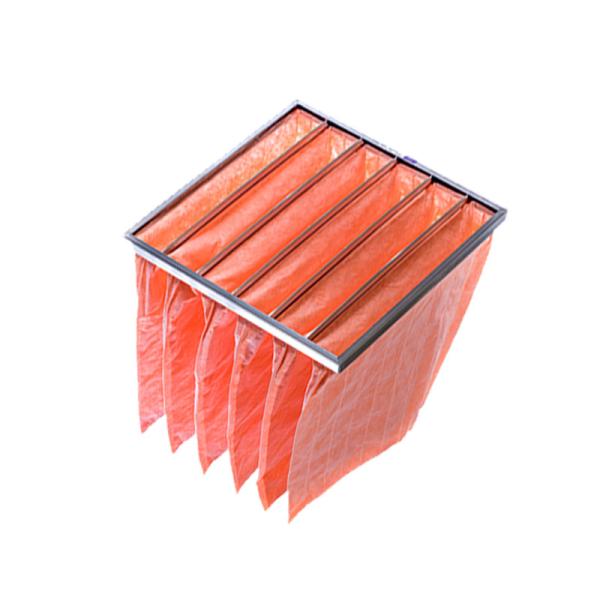 Industrial Pocket Air Filter Bag Galvanized Steel Header Superior Dust Holding Capacity