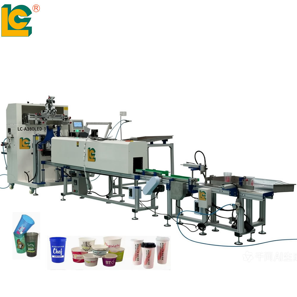 LC Automatic Three-Station Single-Color Cup Screen Printing Machine