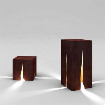 Laser que corta o aço Rusty Bollard Light de Art Decoration Led Lighting Corten