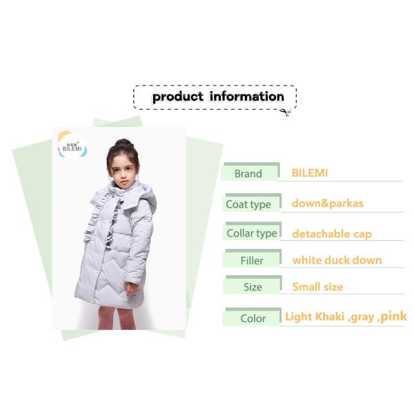 Chinese Clothing Companies Kids Snow Suit Long Style White Duck Down Coat Kids Warm Girls Winter Jacket