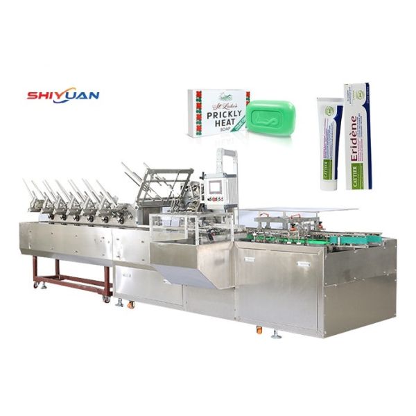 High Speed 1.2T Carton Box Packaging Machine For Food Toothpaste Mask Gloves