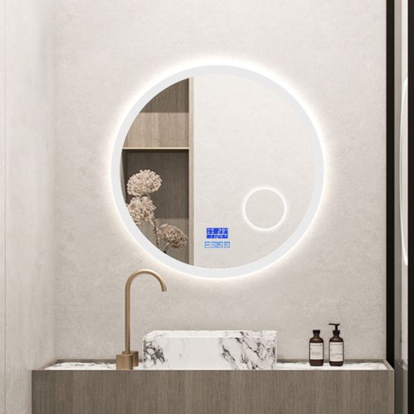 Waterproof Makeup Bathroom Mirror Explosion Proof Safety Tempered Glass Bathroom Mirror