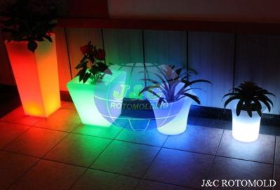 Precision LED Light Plastic Rotomolded Planters By Aluminum Rotomoulding Moulds
