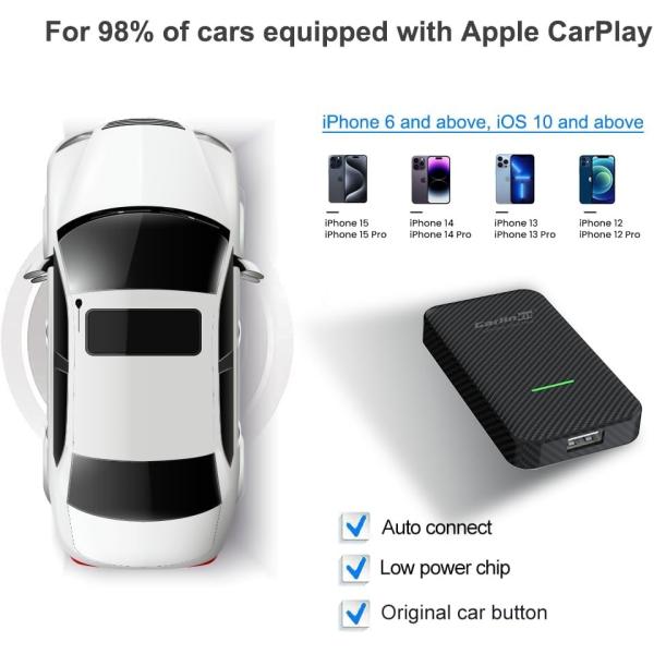 U2W Wired To Wireless Carplay Adapter Convert To Wireless Carplay For Porsche Panamera Cayenne Macan 911 718