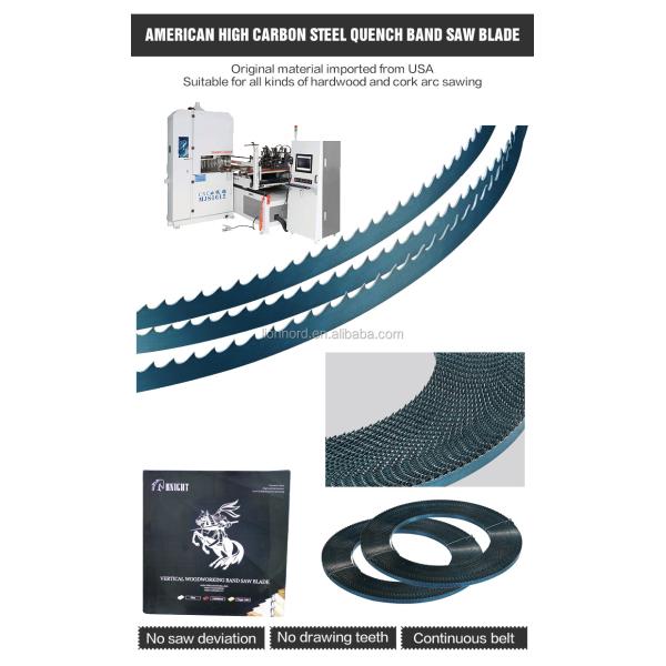 0.65-1.25MM Blade Width Welded Sawmill Carbide Tip Wood Band Saw Blade for Hard Wood