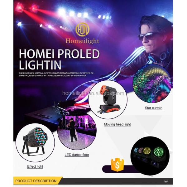 Stage Night Club Wedding Show RGBW 54 *3 W Par Can DJ UP Light with 6 White LEDs