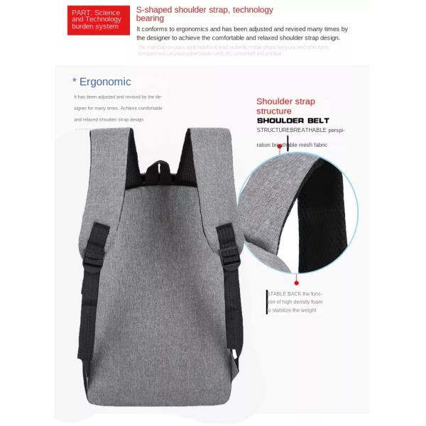 BSCI 3 In 1 Set Backpack Laptop Anti Theft Business Backpack With USB Charger Port