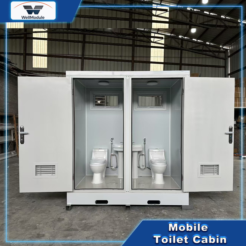 Customized Prefabricated Toilet Unit with Modern Design for Construction Projects, Parks, Schools and Commercial Areas