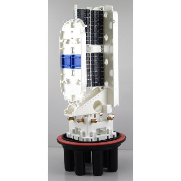 direct buried  FTTH Fiber Optic Closure , PP ABS   8small round ports 1big round  64sc