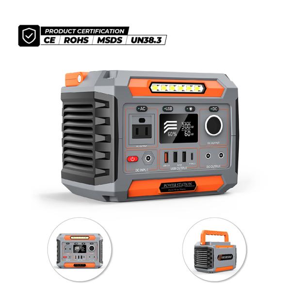 Station électrique portable de 300 W avec contrôleur MPPT et recharge sans fil
