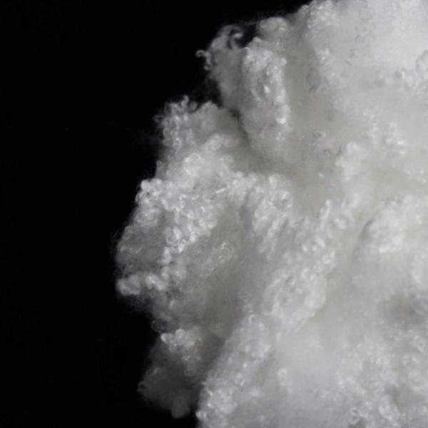 Non siliconized Polyester Staple Fibers White 3D Lightweight Microfiber 