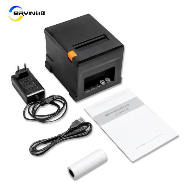 3 Inch 80mm Kitchen Thermal Receipt Printer with Bluetooth and Power Adapter 24VDC-2.5A