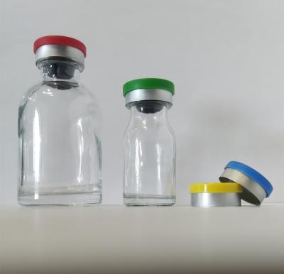 Médecine industrielle Bouteilles en verre ambre avec bouchons et bouchons en caoutchouc