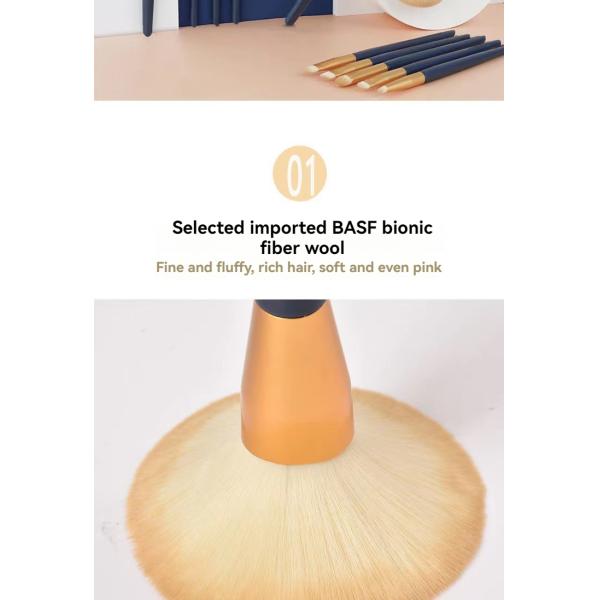 Wood Handle Makeup Brush Set 12 Concealer Blush Brow Lip Nose Shadow Eye Shadow Brush