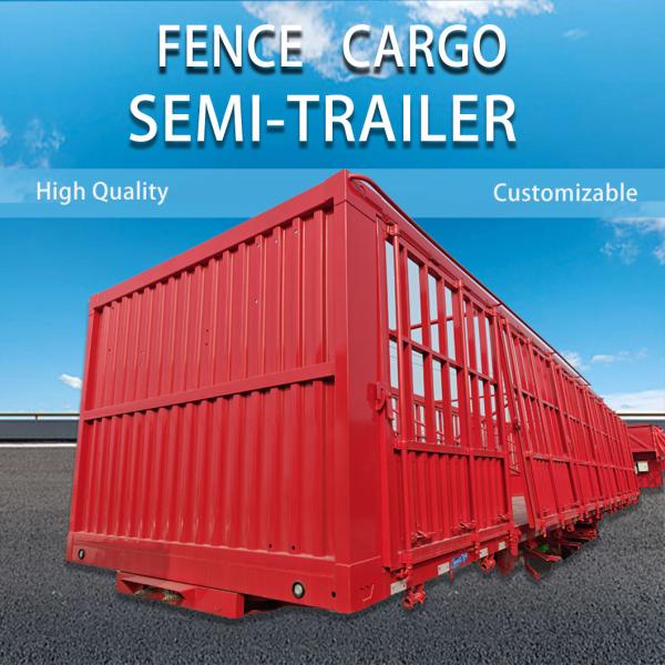 Grade Heavy Duty Self-dumping Cattle Carrier Trailer for Livestock Transport Truck