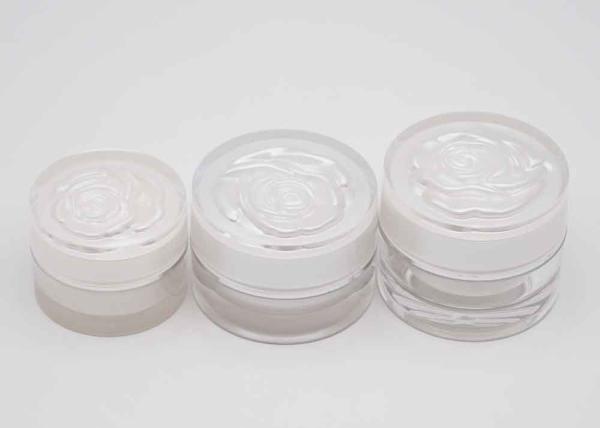 Recipientes plásticos Skincare do frasco 50g de creme cosmético acrílico luxuoso do tampão de parafuso