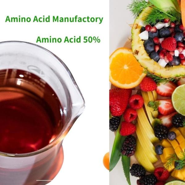 Fertilizante líquido de aminoácidos Ph4-6 enzimático 50% de fluidez Fertilizante de plantas