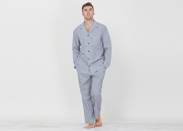 Trendy Breathable Mens Winter Sleepwear , Mens Extra Warm Pyjamas Anti Shrink