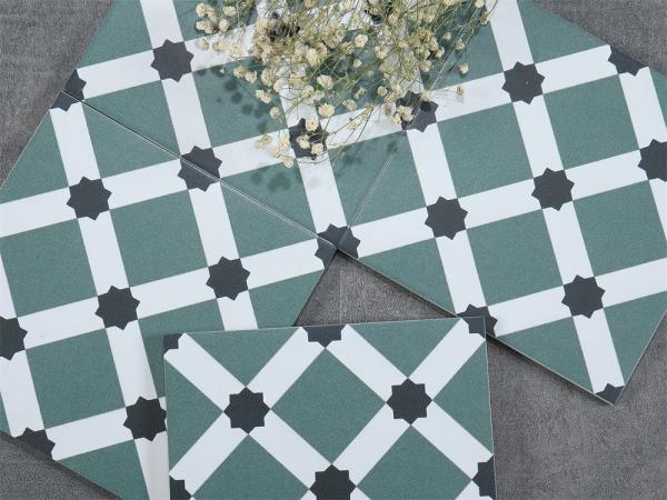 Chapas de cerâmica rústicas resistentes a arranhões de 200x200mm para sala de estar e chapas de parede verdes antideslizantes para hotel