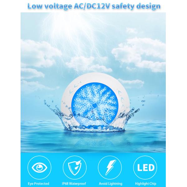 12V 18W - подводный свет IP68 бассейна изменения цвета RGB света бассейна 42W с удаленным