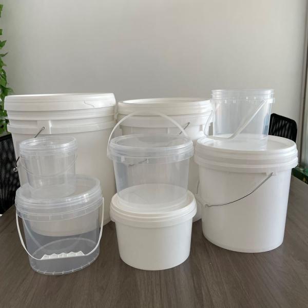 Круглый 1L 2L 3L 4L 5L чёрный или белый пластиковый ведро толщиной крышки от 1,0 до 2,5 мм