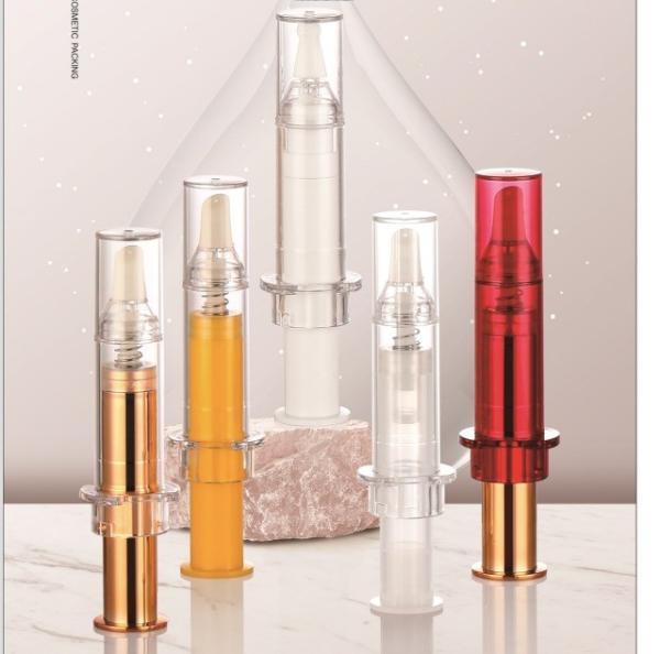 PP Collar PETG Body Empty Airless Cosmetic Container Bottle 5ml 10ml 20ml