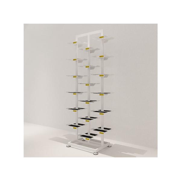Metal Display Rack for Regular Size Shoes in Supermarkets and Stores Wheels Shoe Store