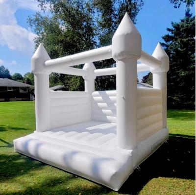 Equipamento para festas de aluguer Casa de salto branca Castelo de salto Bate-papo inflável