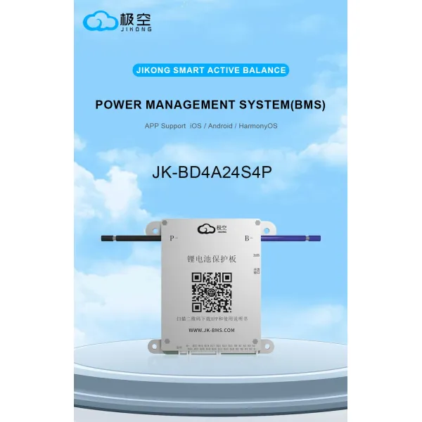 Jikong BMS Smart Active Balancer Bd4a24s4p Jkbms for Lithium Ion LiFePO4 Battery Pack