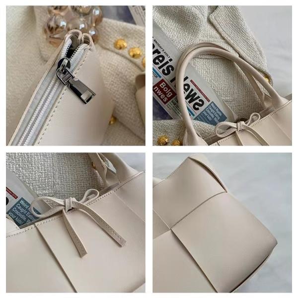 Open Closure Women's Tote Bags with Large Capacity Luxury PU Leather Shoulder Bags