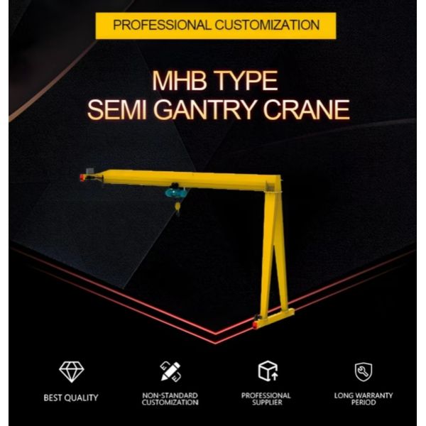 A4-A5 Work Duty BMH Type Semi Gantry Crane with 20 Ton Capacity and Electric Power Source
