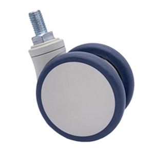 3 Inch TPU Swivel Thread Dual Wheels Two-wheel Medical Casters