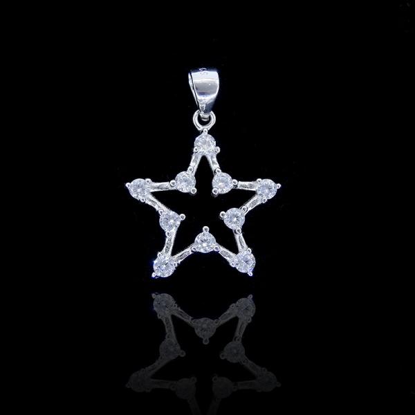 Покрытый креста Зирконя стерлингового серебра РХ С925 стиль кубического привесной простой