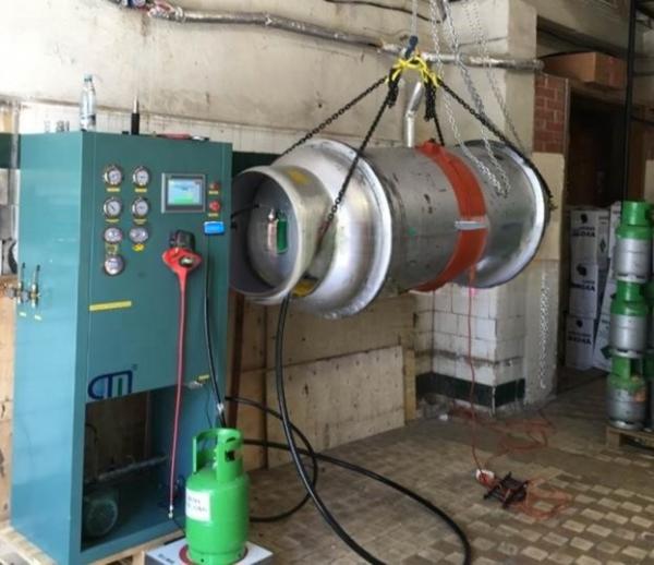 R404a Sistema de enchimento de refrigerante de um estágio, cilindro de enchimento de novo, máquina de carregamento dividido, óleo menos unidade de carregamento de gás AC