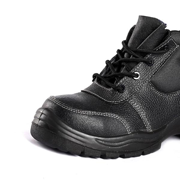 Safety Boot Shoes Embossed Genuine First Layer Cow Leather Men'S Footwear Work Boots