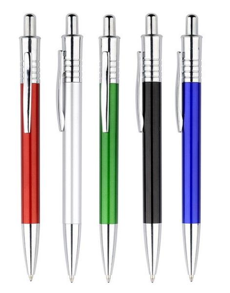 logo branding metallic color ball pen for gift use