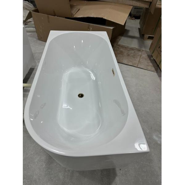 Poland White Black Colors PMMA Acrylic Freestanding Bathtub Left/Right Customization