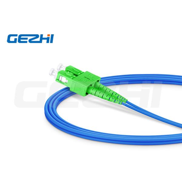 LC UPC to SC APC Duplex OS2 Single Mode Armored LSZH 3.0mm Fiber Patch Cable for Indoor Use