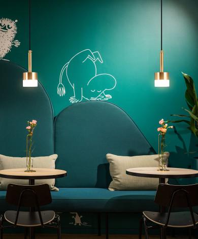 Modern stylish  aluminum + acrylic ceiling lamp Applicable to living room dining room balcony lamp