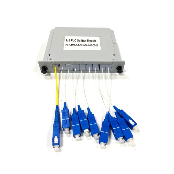 New Fiber Optic PLC Splitter Plug-in type 1x16 LGX box card insert with SC/UPC Connector module in Telecommunication systems