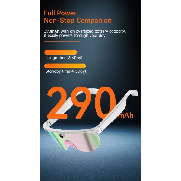 AI Sports Glasses Half-Frame Design G5 Smart Glass Al-Powered Translation
