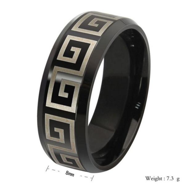 New Unique Titanium steel 18 k gold & black Wholesale Fashion Jewelry Wedding Bands Vintag