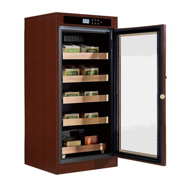 Large Capacity Wooden Electric Cigar Cooler with Adjustable Humidity Control Humidor Cabinet