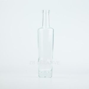 375ml Crystal White Clear Glass Liquor Decanters Cork Top For Gin 420g CY-764