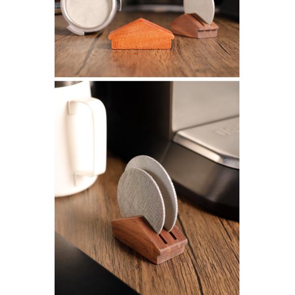 Brown Walnut Silicone Screen for 58mm Espresso Barista Filter Holder in Modern Design