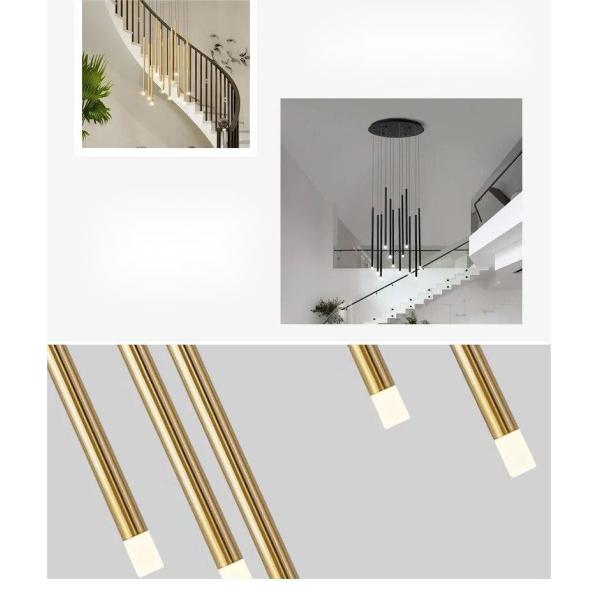 Современный длинный висячий люстр Ресторан Кафе Гостиница Входный люстр