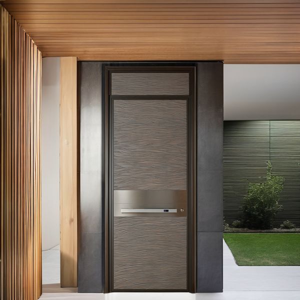 Custom Color Anti Theft Steel Swing Door Modern For Villa Front Entry